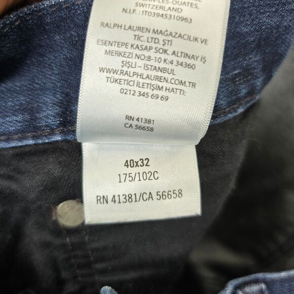Polo Ralph Lauren Men's Blue Straight Dark Wash Jeans Size 40x32 - Picture 7 of 14